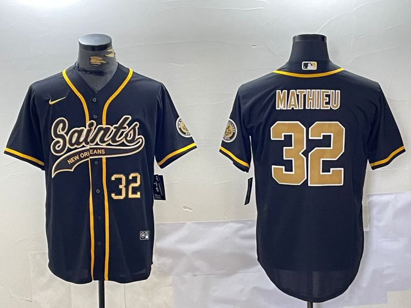 Men New Orleans Saints #32 Mathieu Black Joint Name 2024 Nike Limited NFL Jersey style 2->indianapolis colts->NFL Jersey
